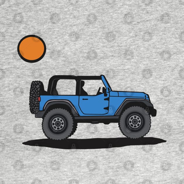 Blue Wrangler with Sun by Trent Tides